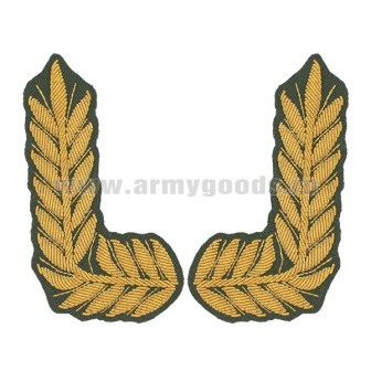 Орнамент канит. (золото 3%) на воротник ВС генеральский с 2010 г. (оливковый фон)