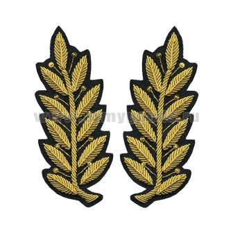 Орнамент канит. (золото 3%) на воротник Росрыболовство 11-13 категория (черный фон)